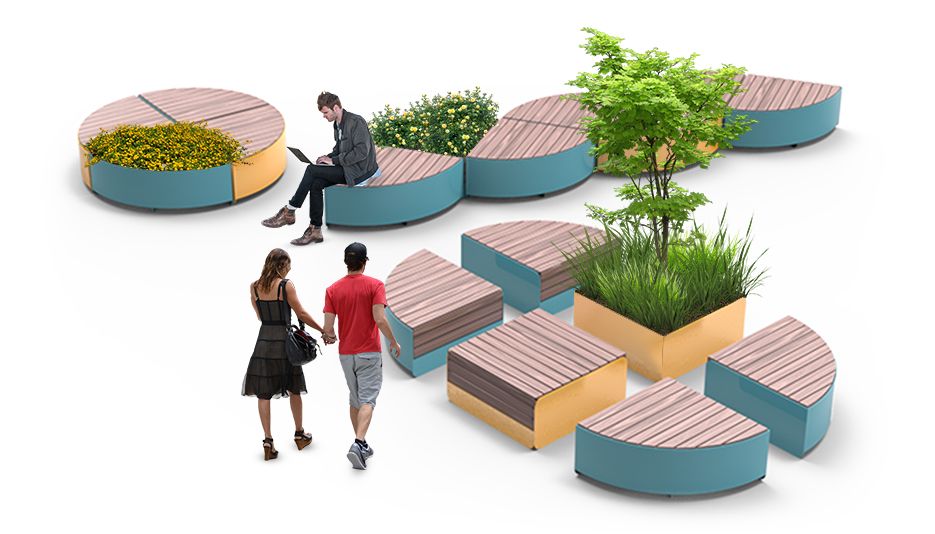 Arredo urbano e mobili urbani ZANO: panchine, cestini, paletti, vasi da ...
